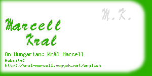 marcell kral business card